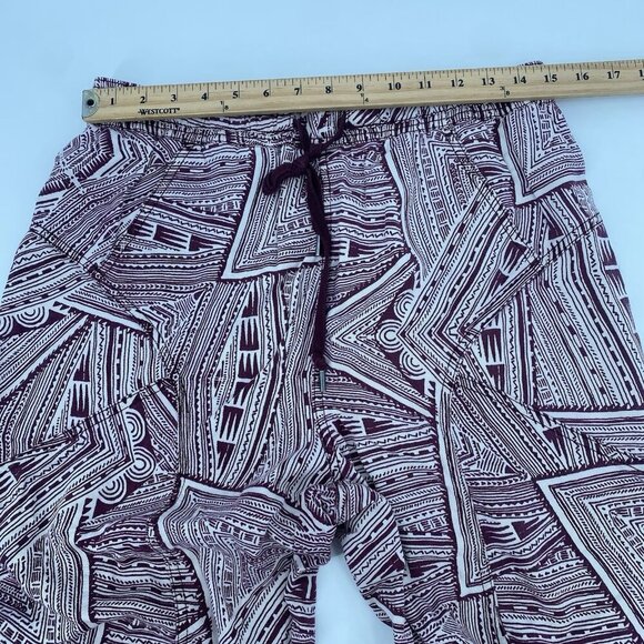 Anthropologie Size Small Printed Harem Pants Cream Aztec Tribal Oversized - Picture 6 of 15